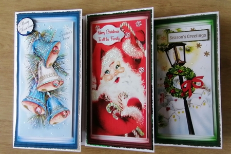 3 Beautiful Christmas Dl Cards  by Honorscard Appleby