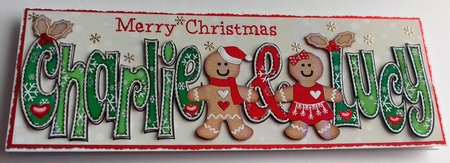 Gingerbread Couple CHARLIE & LUCY large dl by Honorscard Appleby