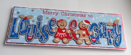 Gingerbread Couple LOUISE & GARY large dl by Honorscard Appleby