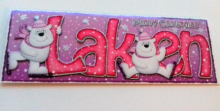 Large DL Merry Christmas LAKEN 3D decoupage by Honorscard Appleby
