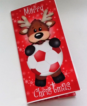 Football Reindeer Moneyholder and Envelope by Honorscard Appleby
