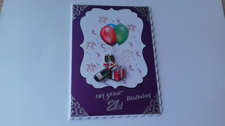 Celebration Champagne and Balloon  Sheet by Honorscard Appleby
