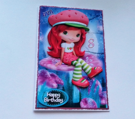 Strawberry shortcake Sitting on a Magic Mushroom by Honorscard Appleby