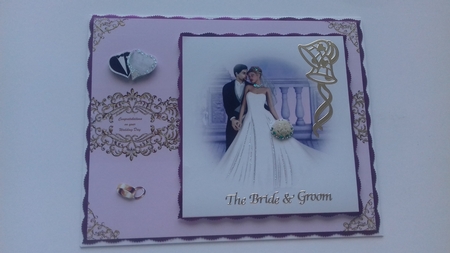 Lilac Wedding Day Card Front. by Honorscard Appleby