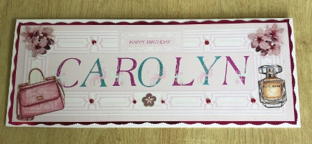 Pink DL name card (Carolyn) by Honorscard Appleby