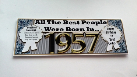 BORN IN 1957 by Honorscard Appleby