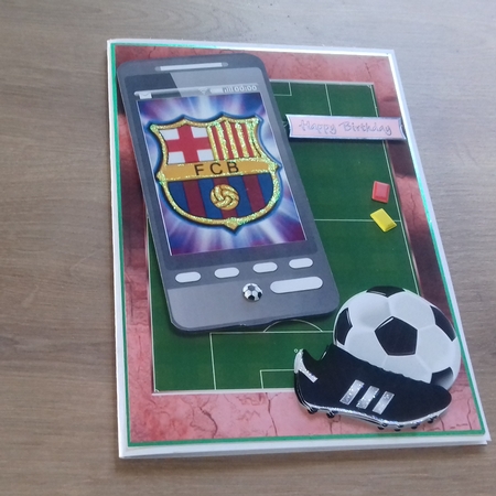 Football Phone card for Barcelona Fan by Honorscard Appleby