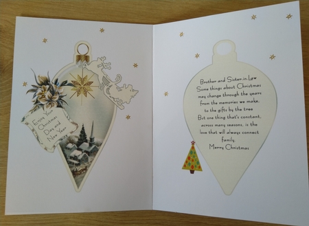Vintage Religious Christmas Scene Ornament Shaped Quick Card by Honorscard Appleby