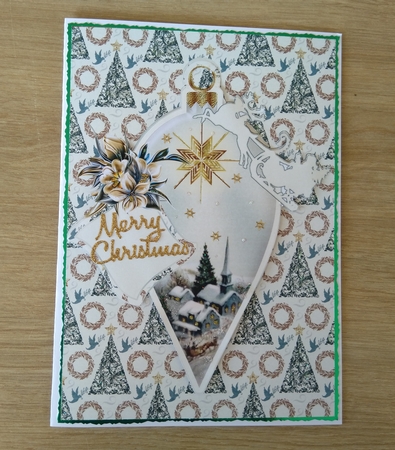 Vintage Religious Christmas Scene A5 Quick Card by Honorscard Appleby