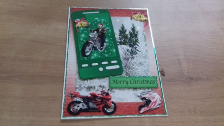 Christmas Motorcycle Phone 2 by Honorscard Appleby