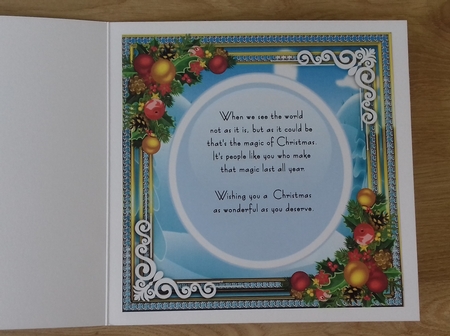 Beautiful Christmas Insert 8x8 by Honorscard Appleby