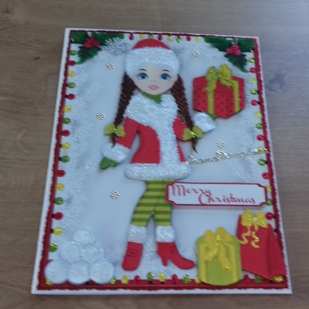 Beautiful Christmas Shopping Girl 1 by Honorscard Appleby