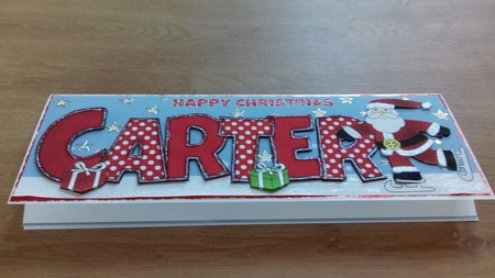 Skating Santa CARTER large dl by Honorscard Appleby