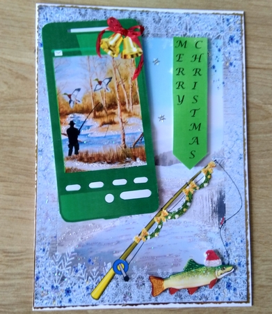 Christmas Fishing Phone by Honorscard Appleby
