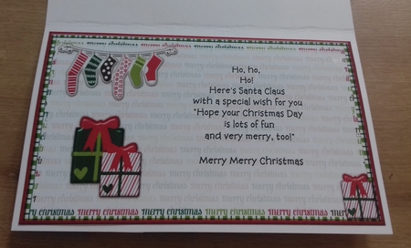 JJ CHRISTMAS STOCKINGS AND GIFTS INSERT by Honorscard Appleby