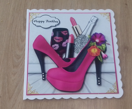 Hot pink shoe box by Honorscard Appleby