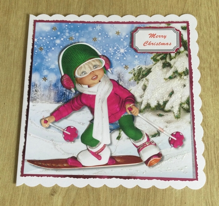 Skiing in the snow by Honorscard Appleby
