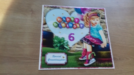 Birthday girl with balloons by Honorscard Appleby