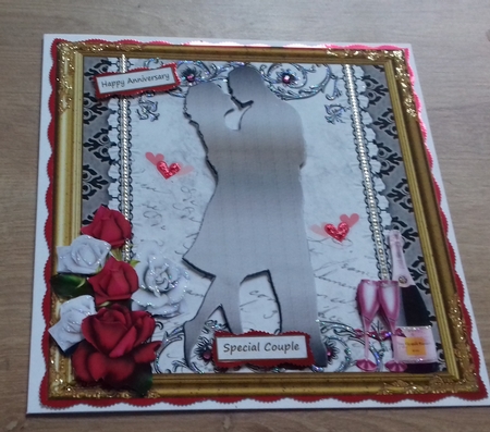 Special Couple Anniversary Decoupage Topper 2 by Honorscard Appleby
