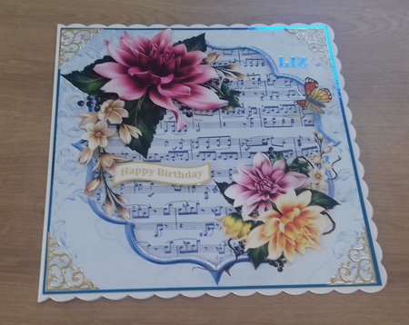 Beautiful Dahlia on Sheet Music  by Honorscard Appleby