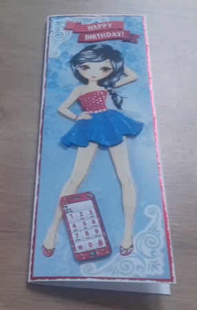Trendy girl loves to dance,  tall DL by Honorscard Appleby
