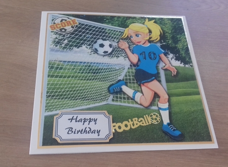 Girl footballer by Honorscard Appleby