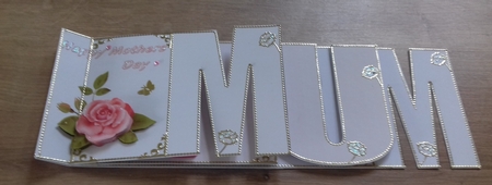 DL Mum shaped card with decoupage by Honorscard Appleby