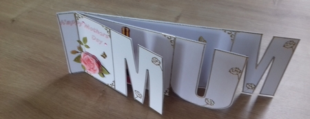 DL Mum shaped card with decoupage by Honorscard Appleby