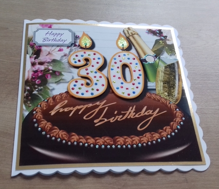 30th birthday chocolate cake by Honorscard Appleby