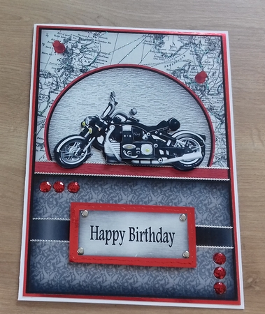 Black Motorbike Quick Cards by Honorscard Appleby