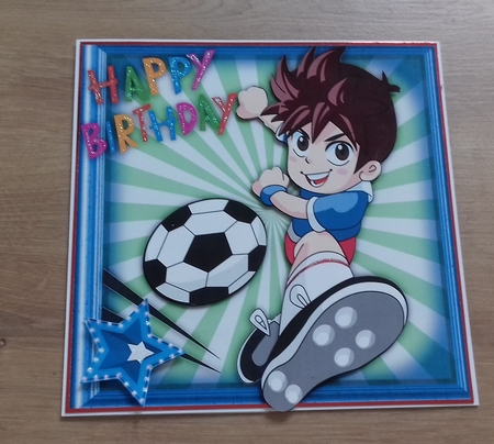 Birthday Footballer 8x8 by Honorscard Appleby
