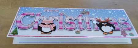 Large DL MERRY CHRISTMAS 3D decoupage  by Honorscard Appleby