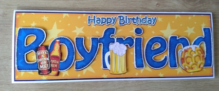 Large DL Happy Birthday BOYFRIEND 3D decoupage by Honorscard Appleby