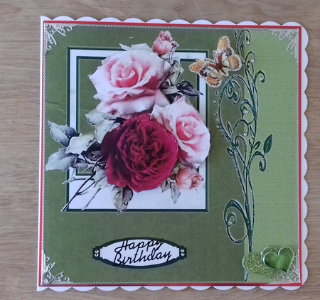 Two Tone Pink Roses Step By Step 7x7 by Honorscard Appleby