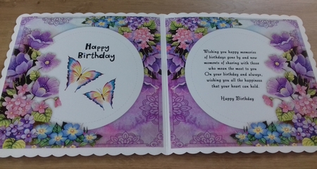 Floral Blank Insert  8x8 by Honorscard Appleby