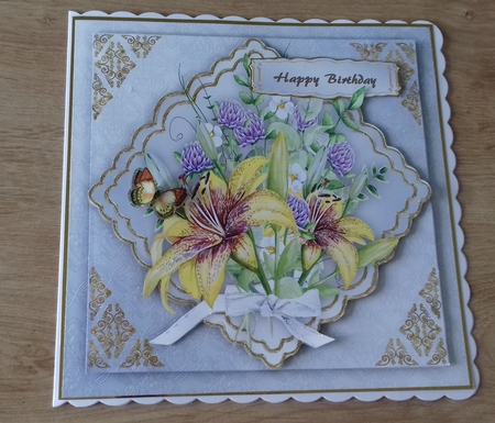 Lovely Lillies and Clover  by Honorscard Appleby