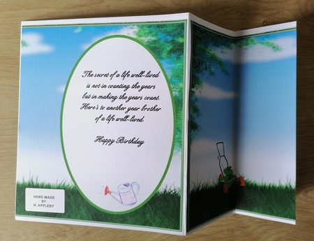 Scenic, Grass And Trees In A Green Frame Insert 2 by Honorscard Appleby