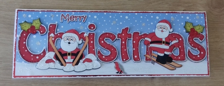 Large DL MERRY CHRISTMAS 3D decoupage  by Honorscard Appleby