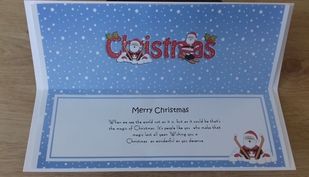 Large DL MERRY CHRISTMAS insert by Honorscard Appleby