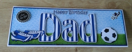 Large DL Happy Birthday DAD 3D decoupage by Honorscard Appleby