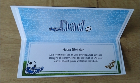 Large DL Happy Birthday DAD insert by Honorscard Appleby