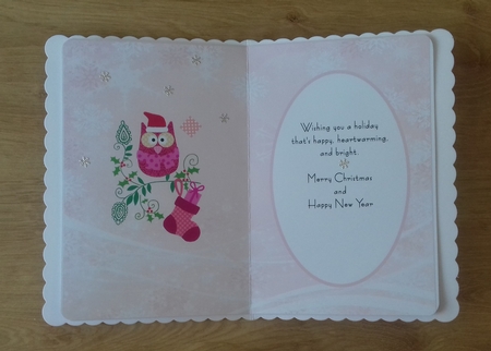 Pink Winter Snowflakes And Swirls Insert by Honorscard Appleby