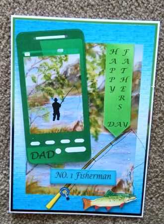 Fathers Day Fishing Phone  by Honorscard Appleby