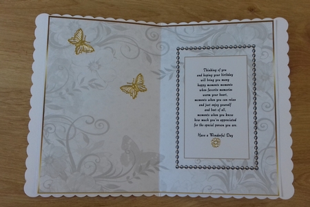 Soft Grey Butterfly Insert by Honorscard Appleby