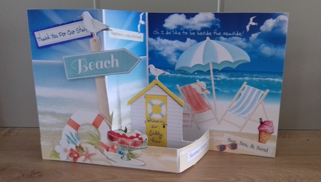 Z Fold Sunshine Days By The Sea Thank You Including Template by Honorscard Appleby