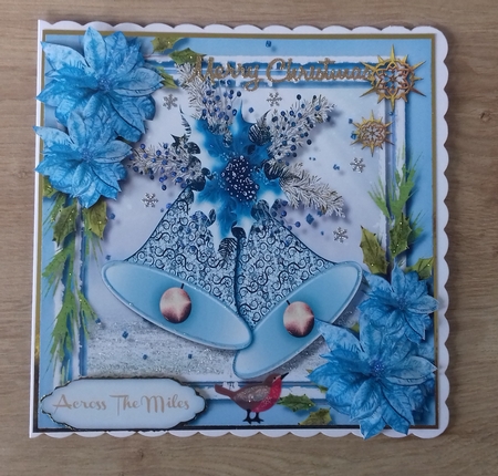 Beautiful Bluebells and Poinsettias by Honorscard Appleby