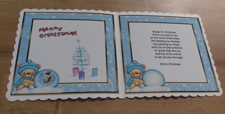 Snow Bears Christmas Insert 3 by Honorscard Appleby