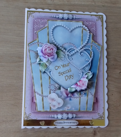 Pearls, Roses, & Diamonds Card Topper  by Honorscard Appleby