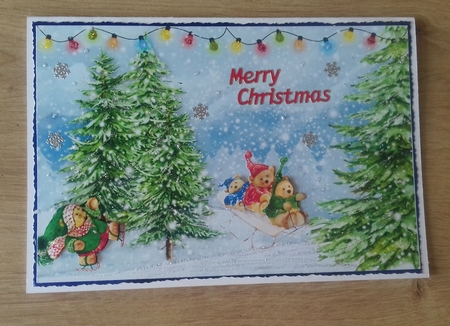 Fetching the Tree with Lights Background by Honorscard Appleby