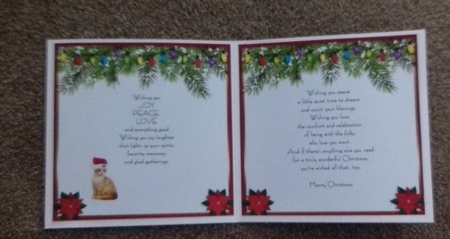 7X7 CHRISTMAS INSERT by Honorscard Appleby